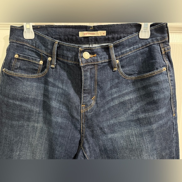 Levi's 505 Size 6 Women's Dark Blue Straight Leg Jeans NWOT - Picture 2 of 7